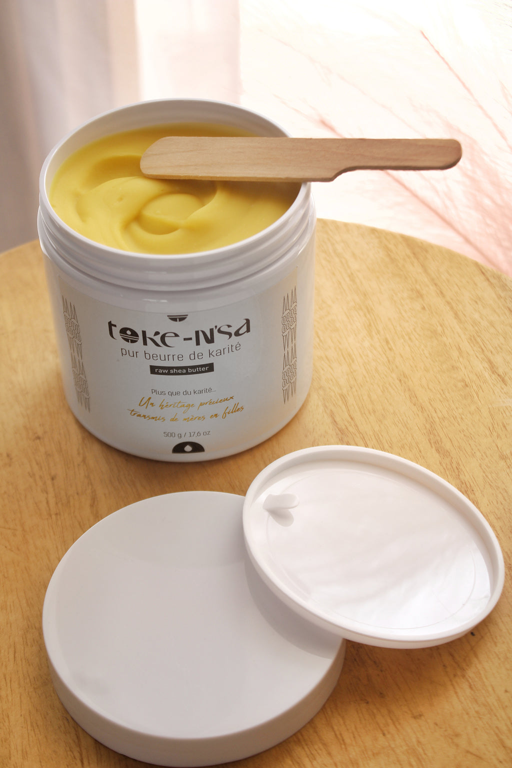 beurre de karité brut naturel Tokè-n'sa, pot de 500g, beurre nourrissant et réparateur