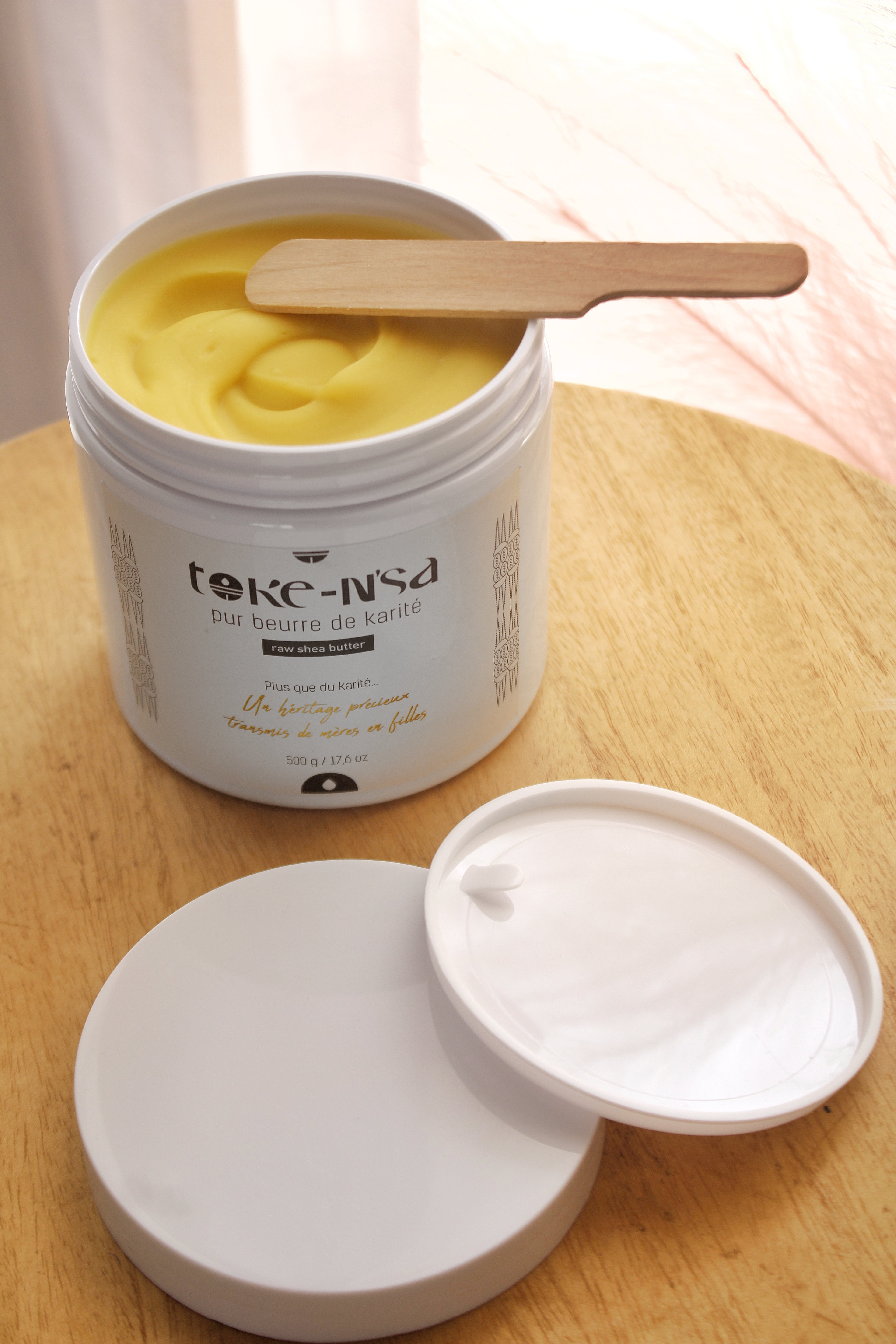 beurre de karité brut naturel Tokè-n'sa, pot de 500g, beurre nourrissant et réparateur